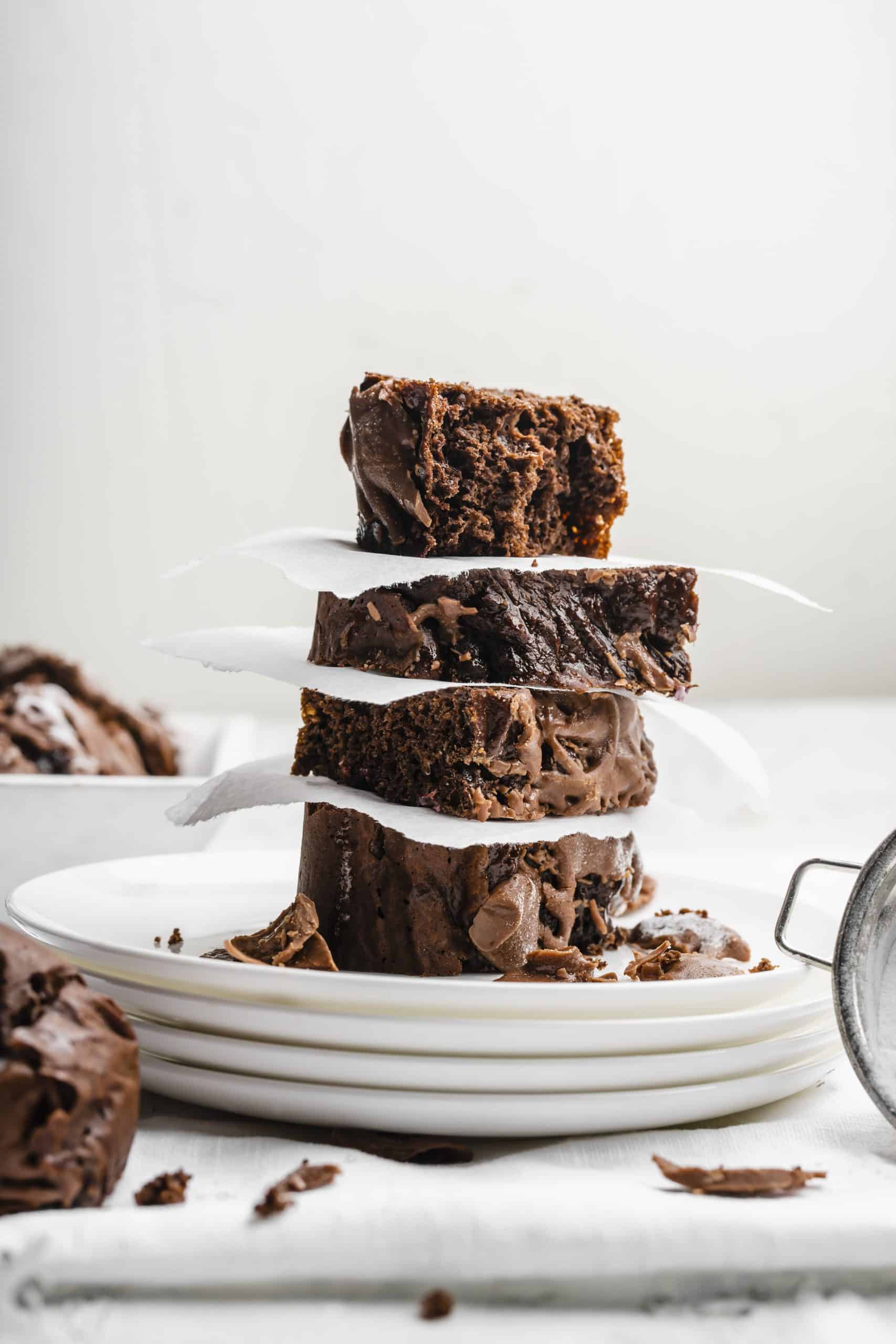 Brownies véganes triple chocolat