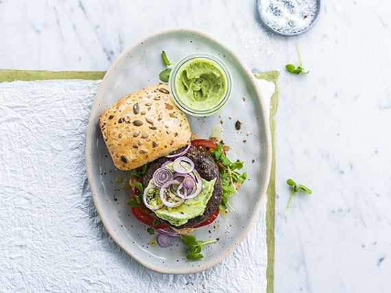 Burger aux lentilles