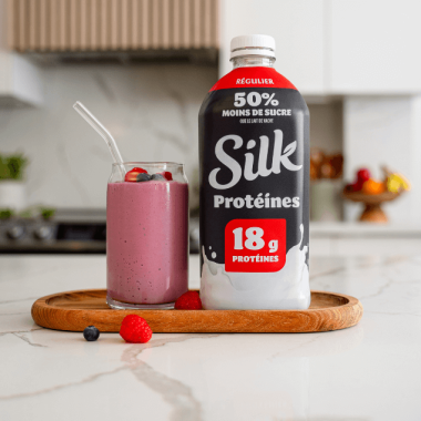 Smoothie protéiné aux framboises