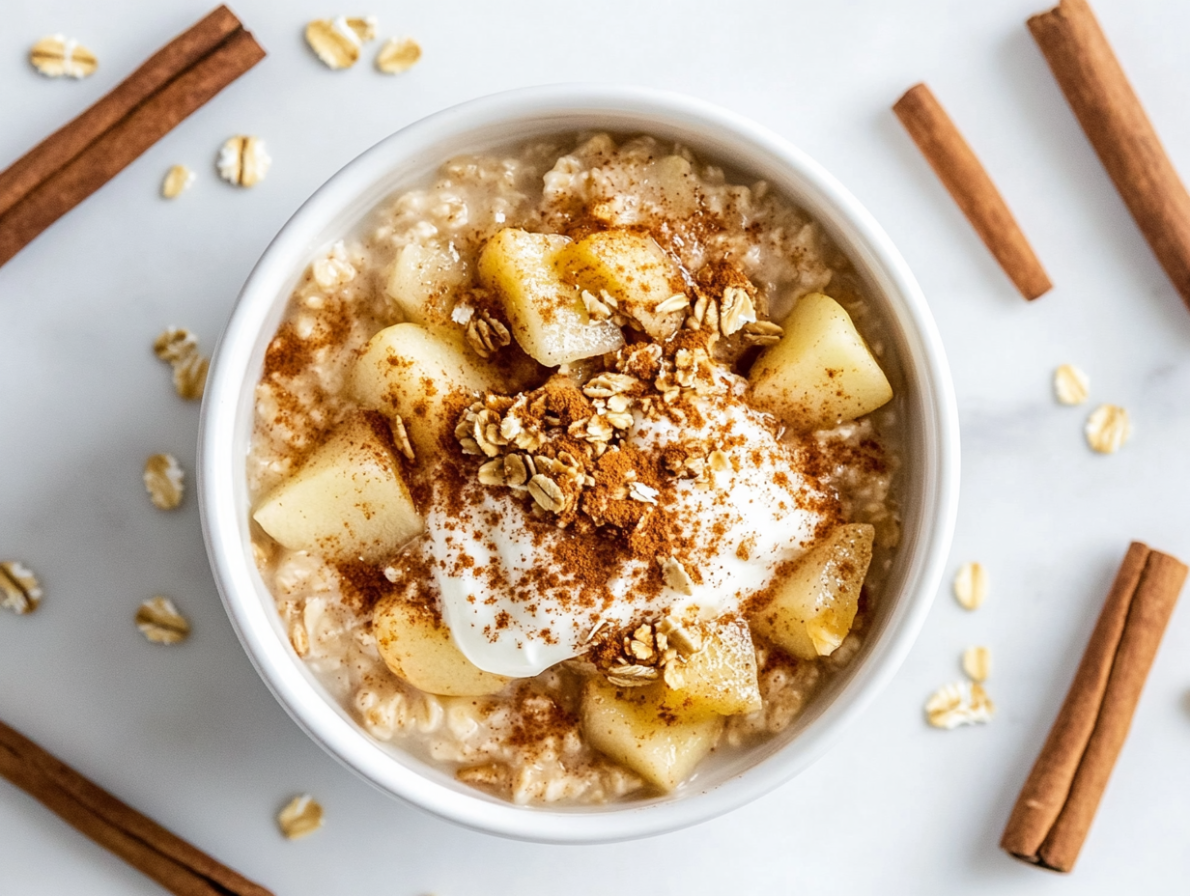 High Protein Vegan Apple Cinnamon Overnight Oats