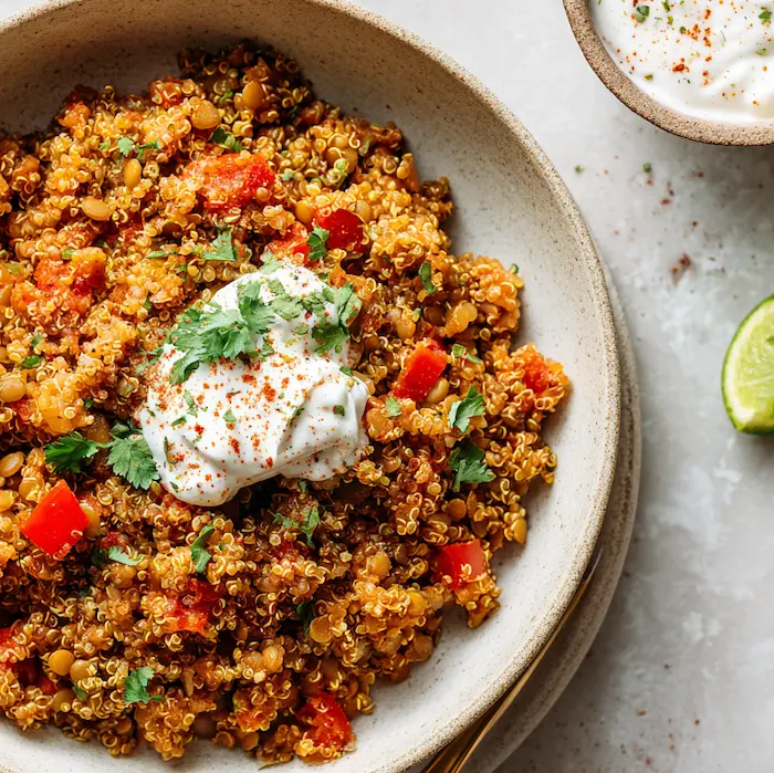 High Protein One-Pot Quinoa & Lentils